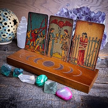Amazon.com: Curawood Tarot Card Holder Stand, Carved Moon
